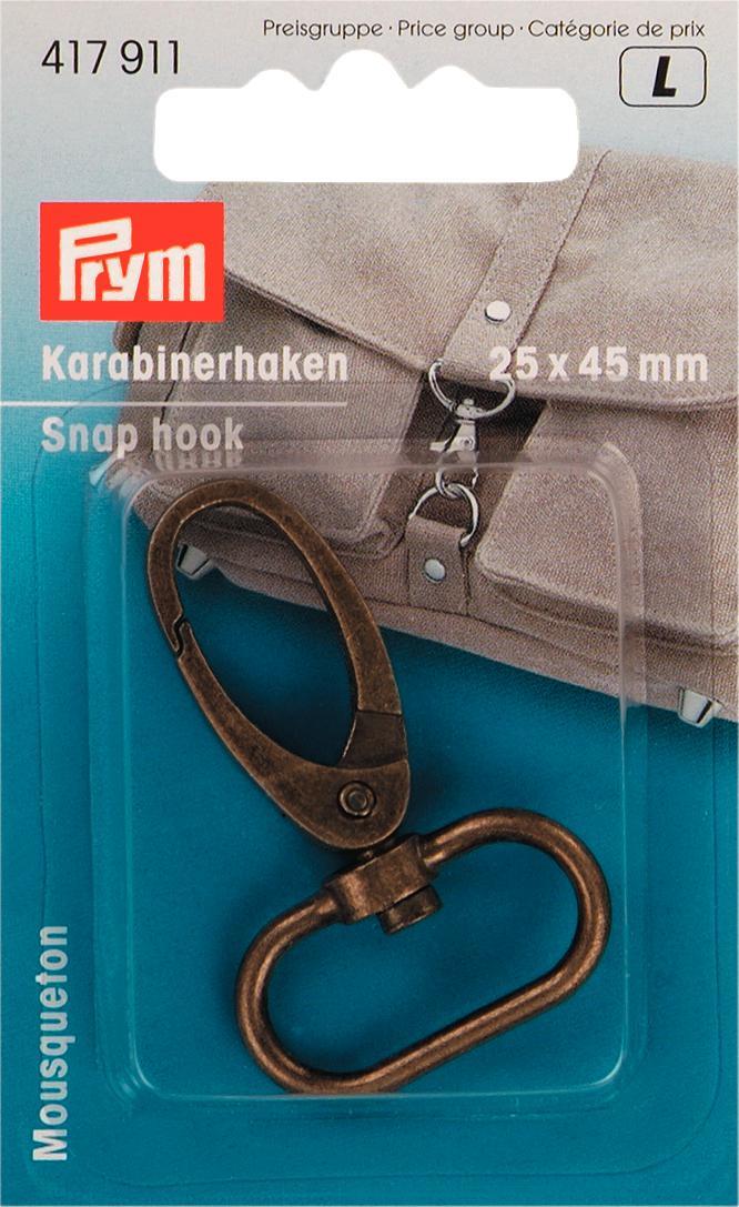 Prym 25mm antique brass snap hook 